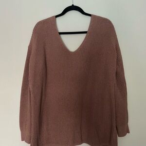 Elegant Off-the-Shoulder+ backless Knit Sweater - shade of purple *worn once*